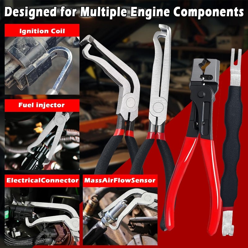 VIOXIA Electrical Disconnect Pliers Set – Automotive Electrical Tools & Connector Removal Tool Kit with Hose Clamp Pliers, Wire Terminal Separator, and Car Plug Connector - Image 3